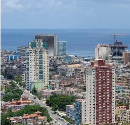 Vista area de la zona del Vedado